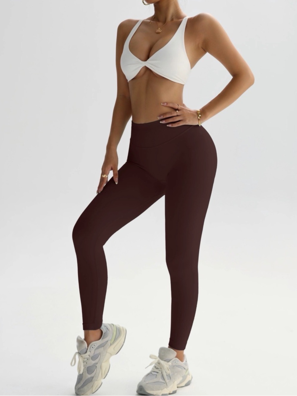 High-Waist Sculpting Leggings — Espresso - Picture 3 of 5